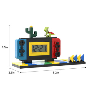 Personalisierte Klemmbaustein-Figur mit digitaler Uhr – DIY Miniatur zum Selbstaufbau