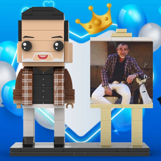 Personalisierbare Klemmbaustein-Figur mit Fotorahmen – Dein individuelles DIY-Geschenk