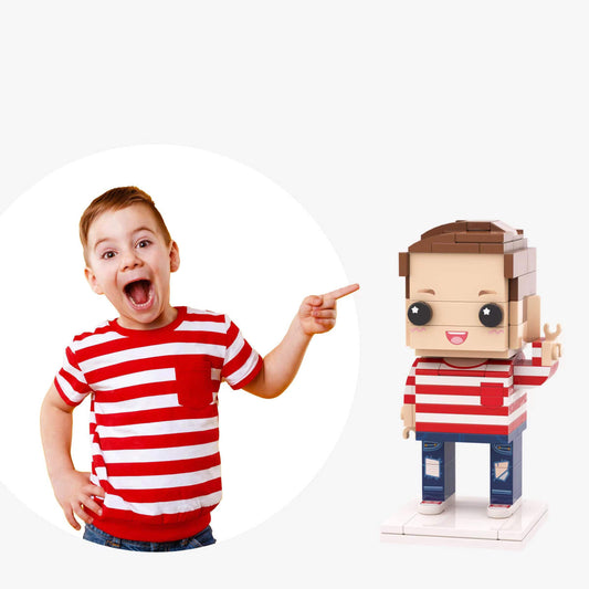 Kinder-Minifigur aus Klemmbausteinen – DIY Figur zum Selbstaufbau – Besonderes Geburtstagsgeschenk