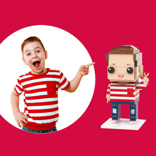 Kinder-Minifigur aus Klemmbausteinen – DIY Figur zum Selbstaufbau – Besonderes Geburtstagsgeschenk