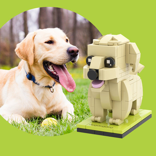 Labrador Minifigur aus Klemmbausteinen – DIY Geschenk für Hundebesitzer