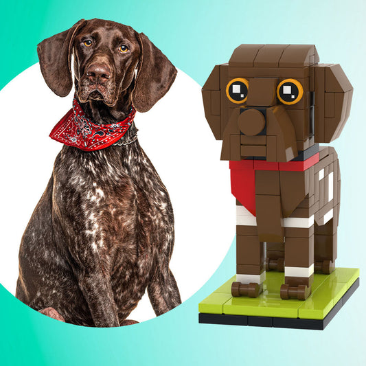 Deutsch Kurzhaar Minifigur aus Klemmbausteinen – DIY Geschenk für Hundebesitzer
