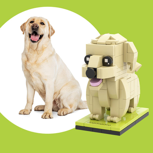Labrador Minifigur aus Klemmbausteinen – DIY Geschenk für Hundebesitzer