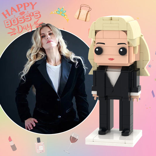 Chefin Minifigur aus Klemmbausteinen – DIY Geschenk zum Selbstaufbau – 1 Person