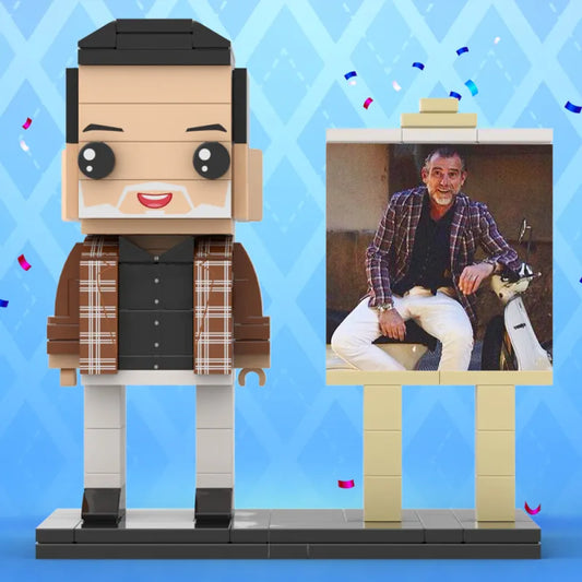 Personalisierbare Klemmbaustein-Figur mit Fotorahmen – Dein individuelles DIY-Geschenk