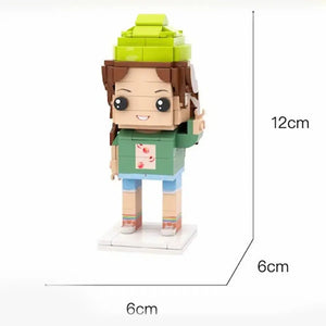 Personalisierte Klemmbaustein-Figur – 1 Person – DIY Geschenk für Frauen, Mütter & Freundinnen