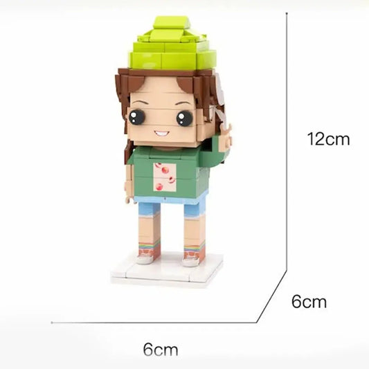 Personalisierte Klemmbaustein-Figur – 1 Person – DIY Geschenk für Frauen, Mütter & Freundinnen