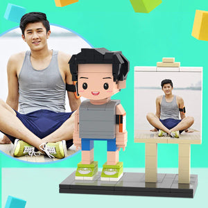 Minifigur aus Klemmbausteinen – DIY Figur zum Selbstaufbau – 1 Person Mann