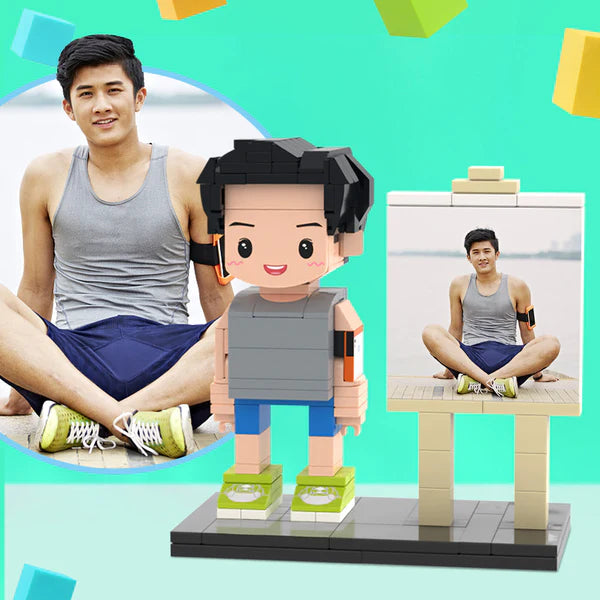 Minifigur aus Klemmbausteinen – DIY Figur zum Selbstaufbau – 1 Person Mann