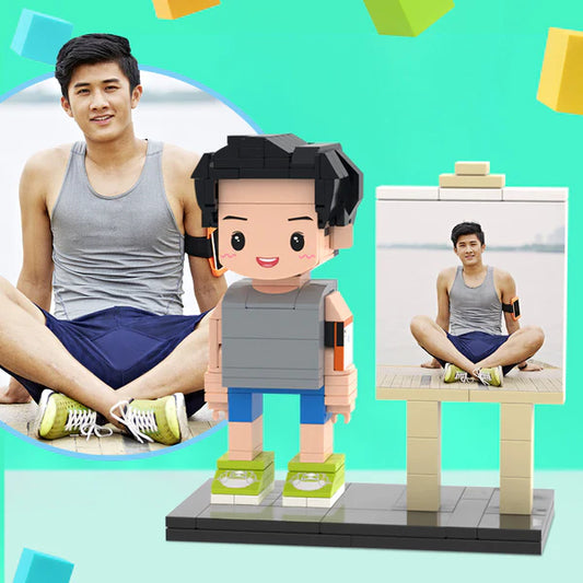 Minifigur aus Klemmbausteinen – DIY Figur zum Selbstaufbau – 1 Person Mann