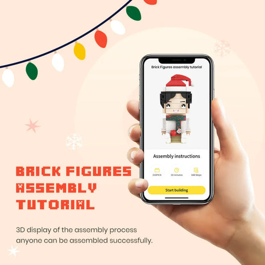 Personalisierte Klemmbaustein-Figur – Happy Birthday – DIY Miniaturfigur als Geburtstagsgeschenk