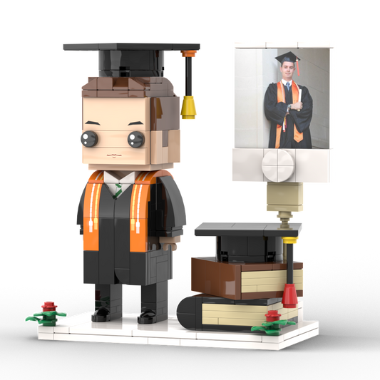 Personalisierbare Klemmbaustein-Figur – ideal für den Universitätsabschluss