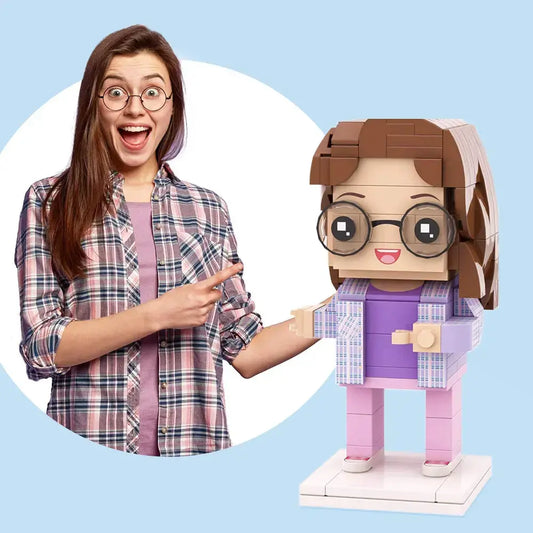 Personalisierte Klemmbaustein-Figur – 1 Person – DIY Geschenk für Frauen, Mütter & Freundinnen