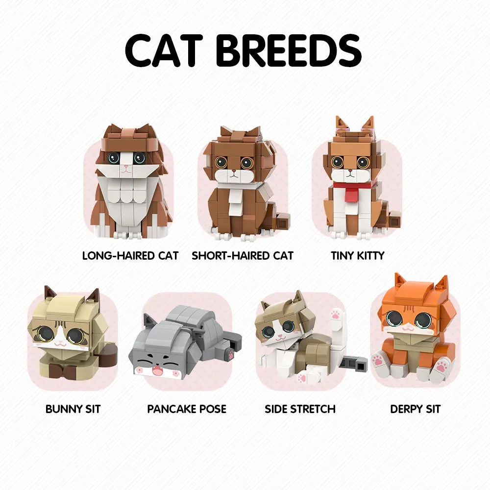 Personalisierte Klemmbaustein-Figuren – 1 Person mit Hund, Katze & Fotorahmen – DIY Geschenk zum Selbstaufbau